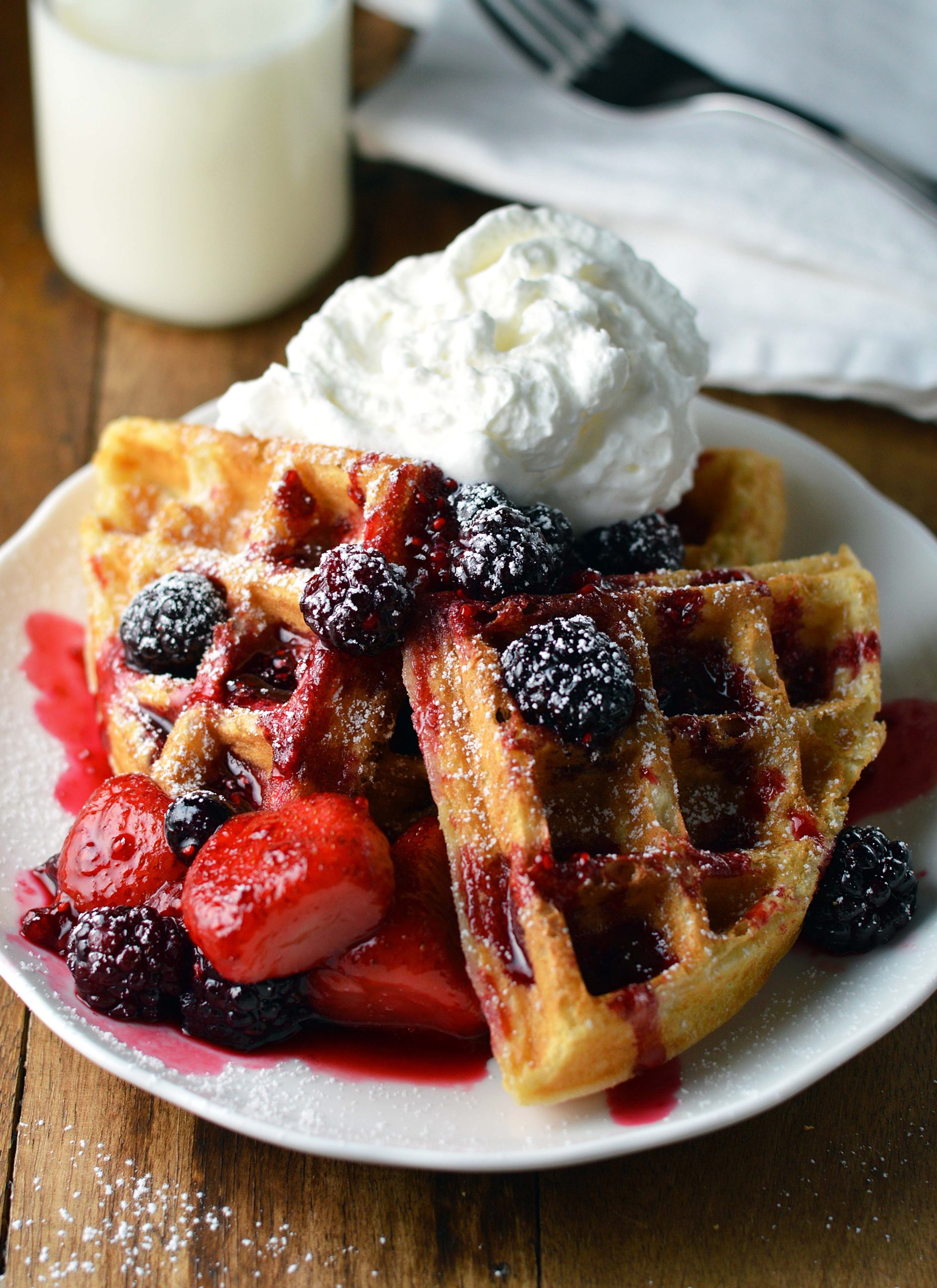 Waffles with Fresh Berries